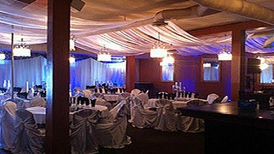 The Valley Brew banquet room set for a private event
